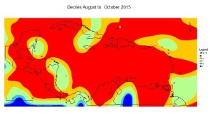 Deciles August to October 2015